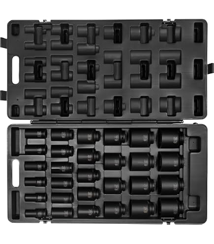 SUNEX TOOLS 4693 3/4-Inch Drive Metric Deep Impact Socket Set, 26